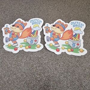 Dutch Bros‎ March 2024 Stickers Pot of Gold Boba Bubbles Lot of 2